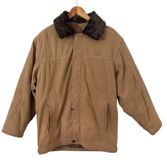 Silent Hill Khaki Fur Collar Field Jacket Men’s Size Medium Barn Military Coat